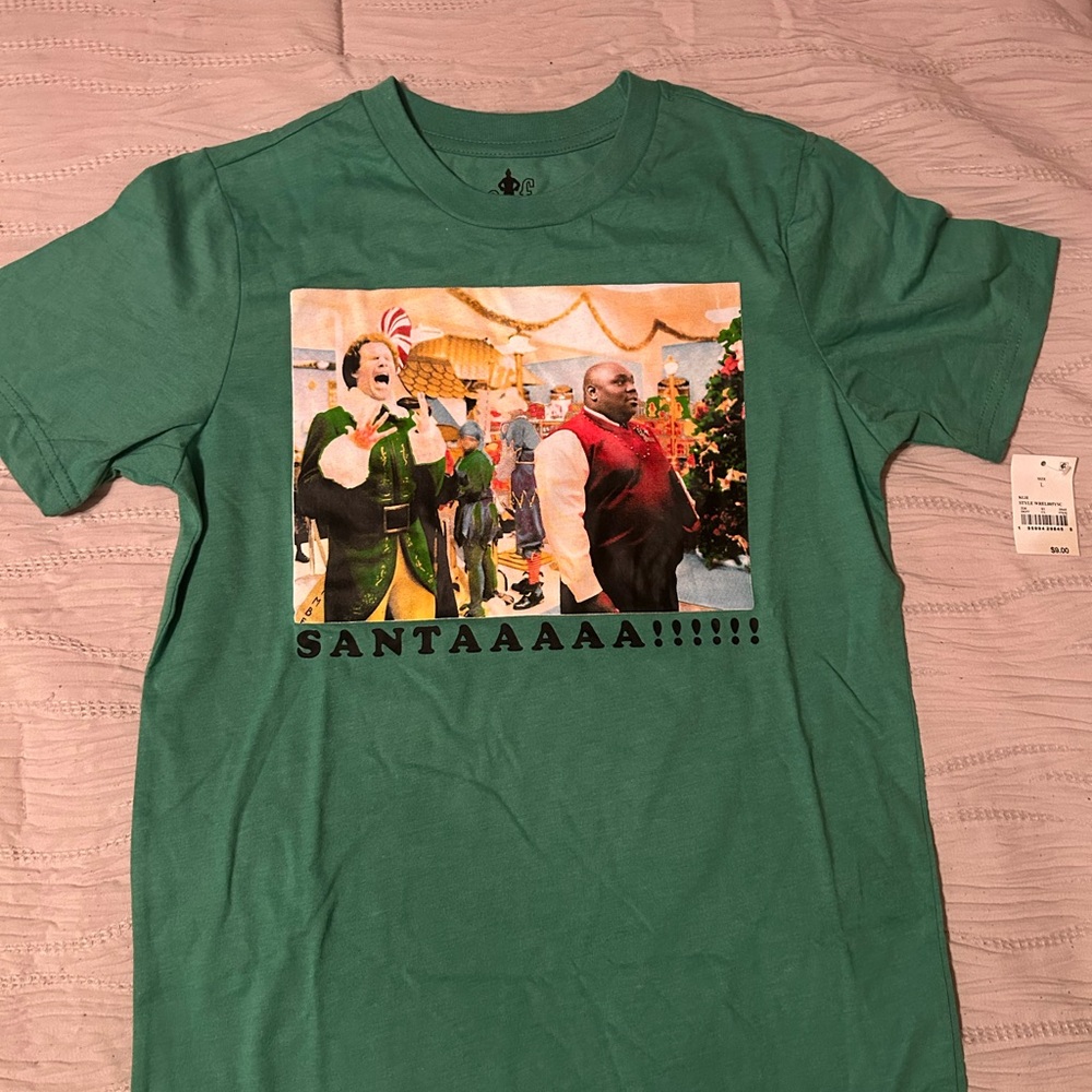 ELF Green Santa Graphic Tee